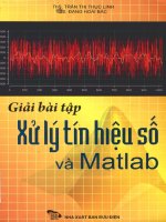 Ebook Giải bài tập xử lý tính hiệu số và Matlab - NXB Bưu điện
