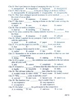 Bộ Đề Thi Trắc Nghiệm Khách Quan Tiếng Anh (P2