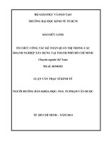 Tổ chức công tác kế toán quản trị trong các doanh nghiệp xây dựng tại TPHCM