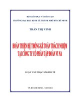Hoàn thiện hệ thống kế toán trách nhiệm tại công ty cổ phần tập đoàn vina