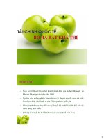 Bài giảng Tài chính quốc tế Bài 7 - Lê Thị Hồng Minh