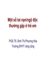 MỘT SỐ TAI NẠN, NGỘ ĐỘC THƯỜNG GẶP Ở TRẺ EM, PGS.TS.ĐINH THỊ PHƯƠNG HÒA, ĐẠI HỌC Y TẾ CÔNG CỘNG