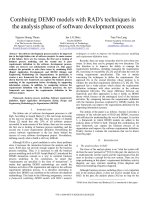 Combining DEMO models with RAD's techniques in the analysis phase of software development process