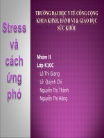 BÀI TẬP NHÓM-STRESS VÀ CÁCH ỨNG PHÓ, ĐẠI HỌC Y TẾ CÔNG CỘNG