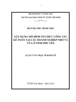 Xây dựng mô hình tổ chức công tác kế toán tại các doanh nghiệp nhỏ và vừa ở tỉnh phú yên