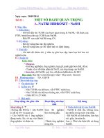 Tiết 12  Hóa 9  Một số Bazơ quan trọng ( NaOH )