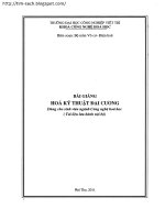 Hóa kỹ thuật đại cương