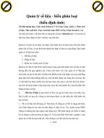 QUẢN LÝ SỐ LIỆU - BIẾN PHÂN LOẠI (BIẾN ĐỊNH TÍNH), ĐẠI HỌC Y TẾ CÔNG CỘNG