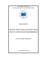 Tổ chức công tác kế toán quản trị tại công ty cổ phần dược phẩm bidiphar 1