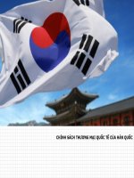 chính sách thương mại quốc tế của hàn quốc