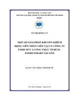 Một số giải pháp khuyến khích động viên nhân viên tại CN công ty TNHH MTV lương thực TP HCM   foodcomart sài gòn