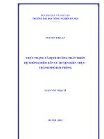 Thực trạng và định hướng phát triển hệ thống điểm dân cư Huyện Kiến Thuỵ, Thành phố Hải Phòng