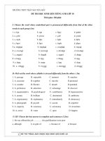 Đề thi học sinh giỏi lớp 10 môn Tiếng Anh Trường THPT Trần Nguyên Hãn