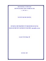 Sử dụng chỉ thị phân tử SSR đánh giá sự đa dạng di truyền tập đoàn nấm mốc Aspergillus oryzae