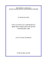 Nâng cao năng lực cạnh tranh của bệnh viện đa khoa hoàn mỹ sài gòn giai đoạn 2015   2020