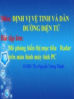 Mô phỏng hiển thị mục tiêu Radar trên màn hình máy tính PC