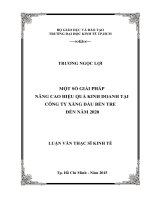 Một số giải pháp nâng cao hiệu quả kinh doanh tại công ty xăng dầu bến tre đến năm 2020