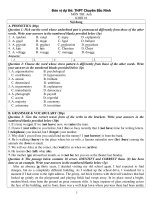 Đề thi học sinh giỏi lớp 10 môn Tiếng AnhTrường THPT Chuyên Bắc Ninh