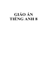 GIÁO án ANH văn lớp 8  mới NHẤT