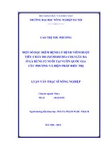 Một số đặc điểm bệnh lý bệnh viêm ruột tiêu chảy do Escherrichia Coli gây ra ở gà rừng F2 nuôi tại vườn quốc gia Cúc Phương và biện pháp phòng trị