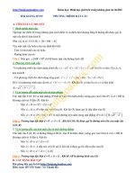 Bài giảng số 7. Các dạng toán về phương trình mặt cầu trong hệ tọa độ Oxyz