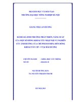 ðÁNH GIÁ SINH TRƯỞNG PHÁT TRIỂN, NĂNG SUẤT CỦA MỘT SỐ DÒNG KHOAI TÂY NHẬP NỘI VÀ NGHIÊN CỨU ẢNH HƯỞNG CỦA CHẾ PHẨM EMINA ðẾN DÒNG KHOAI TÂY CIP – 9 TẠI HẢI DƯƠNG