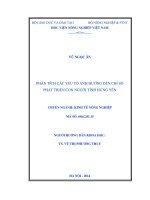 Phân tích các yếu tố ảnh hưởng đến chỉ số phát triển con người tỉnh Hưng Yên