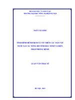 Tình hình bệnh dịch tả vịt trên các đàn vịt nuôi tại các nông hộ Tỉnh Bắc Ninh và biện pháp phòng bệnh