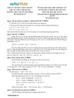 Đề đề xuất thi học sinh giỏi lớp 10 Duyên Hải môn Hóa Học tỉnh Thái Bình năm học 20142015