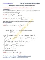 Các phương pháp giải phương trình logarit ôn thi đại học 2013