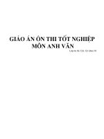 GIÁO án ANH văn lớp 12  mới NHẤT