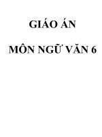 GIÁO án NGỮ văn lớp 6  mới NHẤT