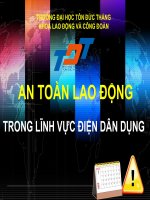 AN TOÀN LAO ĐỘNG TRONG LĨNH VỰC ĐIỆN DÂN DỤNG