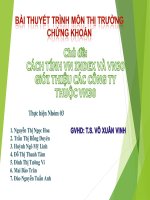 Thuyết trình môn thị trường chứng khoán CÁCH TÍNH VN INDEX VÀ VN30 GiỚI THIỆU CÁC CÔNG TY THUỘC VN30