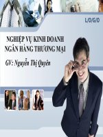 nghiệp vụ kinh doanh ngân hàng thương mại
