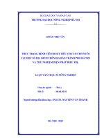 Thực trạng bệnh viêm ruột tiêu chảy ở chó nuôi tại một số địa điểm trên địa bàn Thành phố Hà Nội và thử nghiệm biện pháp điều trị