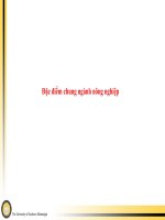 Đặc điểm chung ngành nông nghiệp