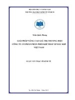Giải pháp nâng cao giá trị thương hiệu công ty cổ phần phân phối khí thấp áp dầu khí việt nam