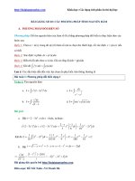 Các phương pháp tính nguyên hàm