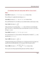 Tổng hợp các câu hỏi phụ hàm số trong đề thi đại học các khối A, B, D từ 2005 đến nay