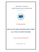 Một số giải pháp góp phần phát triển ILA vũng tàu đến năm 2020