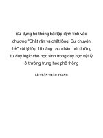 Sử dụng hệ thống bài tập định tính vào chương chất rắn và chất lỏng  sự chuyển thể  vật lý lớp 10 nâng cao nhằm bồi dưỡng tư duy logic cho học sinh trong dạy học vật lý ở trường trung học