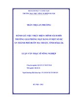 Đánh giá việc thực hiện chính sách bồi thường giải phóng mặt bằng ở một số dự án Thành phố Buôn Ma Thuột, Tỉnh ĐăkLăk