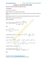 Bài giảng số 7. Các phương pháp giải hệ phương trình logarit thường gặp trong đề thi đại học