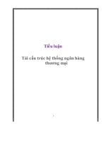 Tái cấu trúc hệ thống ngân hàng thương mại