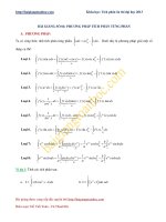 Phương pháp tích phân từng phần trong các bài toán ôn thi đại học