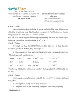 Đề đề xuất thi học sinh giỏi lớp 10 Duyên Hải môn Hóa Học tỉnh Vĩnh Phúc năm học 20142015