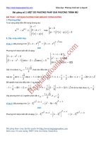 Các phương pháp giải phương trình mũ trong đề thi đại học