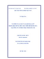 Vai trò của E.coli và Salmonella Spp trong hội chứng tiêu chảy trên bê hướng sữa tại công ty cổ phần thực phẩm sữa TH
