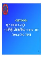 QUY TRÌNH VÀ NỘI DUNG GIÁM SÁT TIẾN ĐỘ, ATLD& VSMT TRONG THI CÔNG CÔNG TRÌNH
